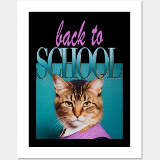 Back to School Cat Posters and Art